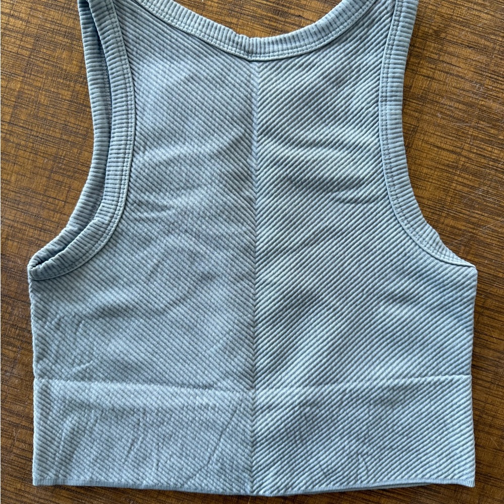 Nikibiki Light Gray Ribbed Tank Top - Picture 2 of 3